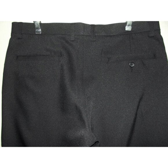 oobe Mens Black Polyester Pants 32 x 30 Flat Front Straight Leg work - Picture 4 of 8